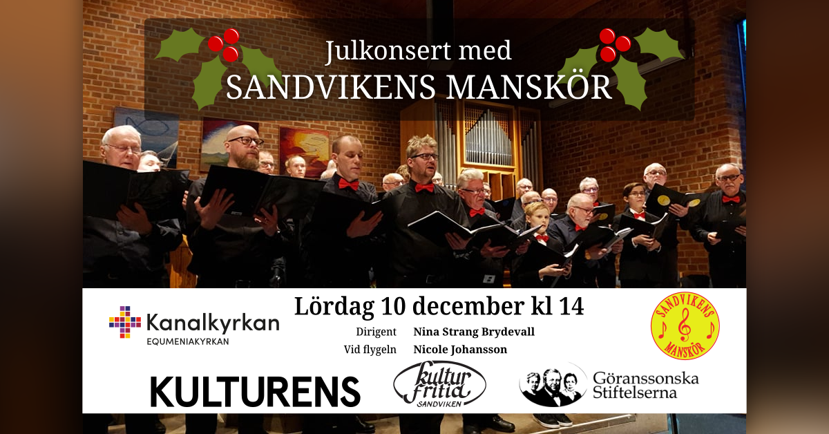 Julkonsert med Sandvikens Manskör