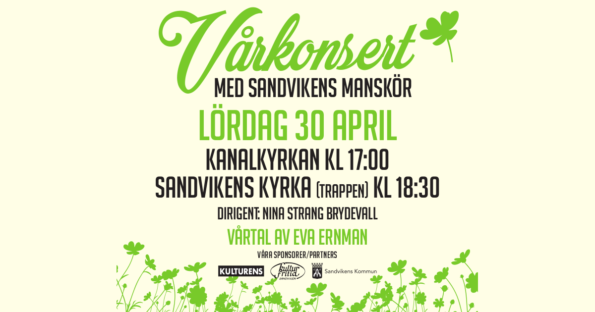 Vårkonsert med Sandvikens Manskör