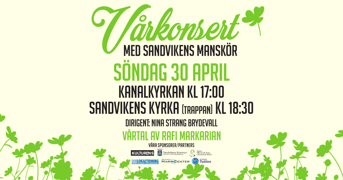 Vårkonsert med Sandvikens Manskör