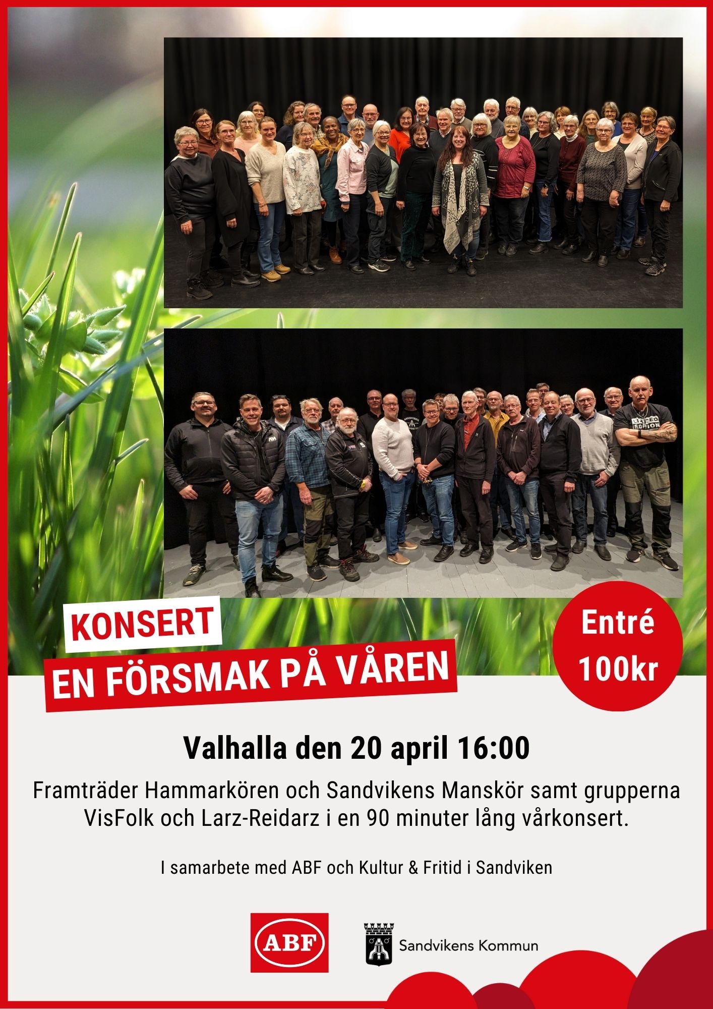 Vårkonsert med Sandvikens Manskör & Hammarkören